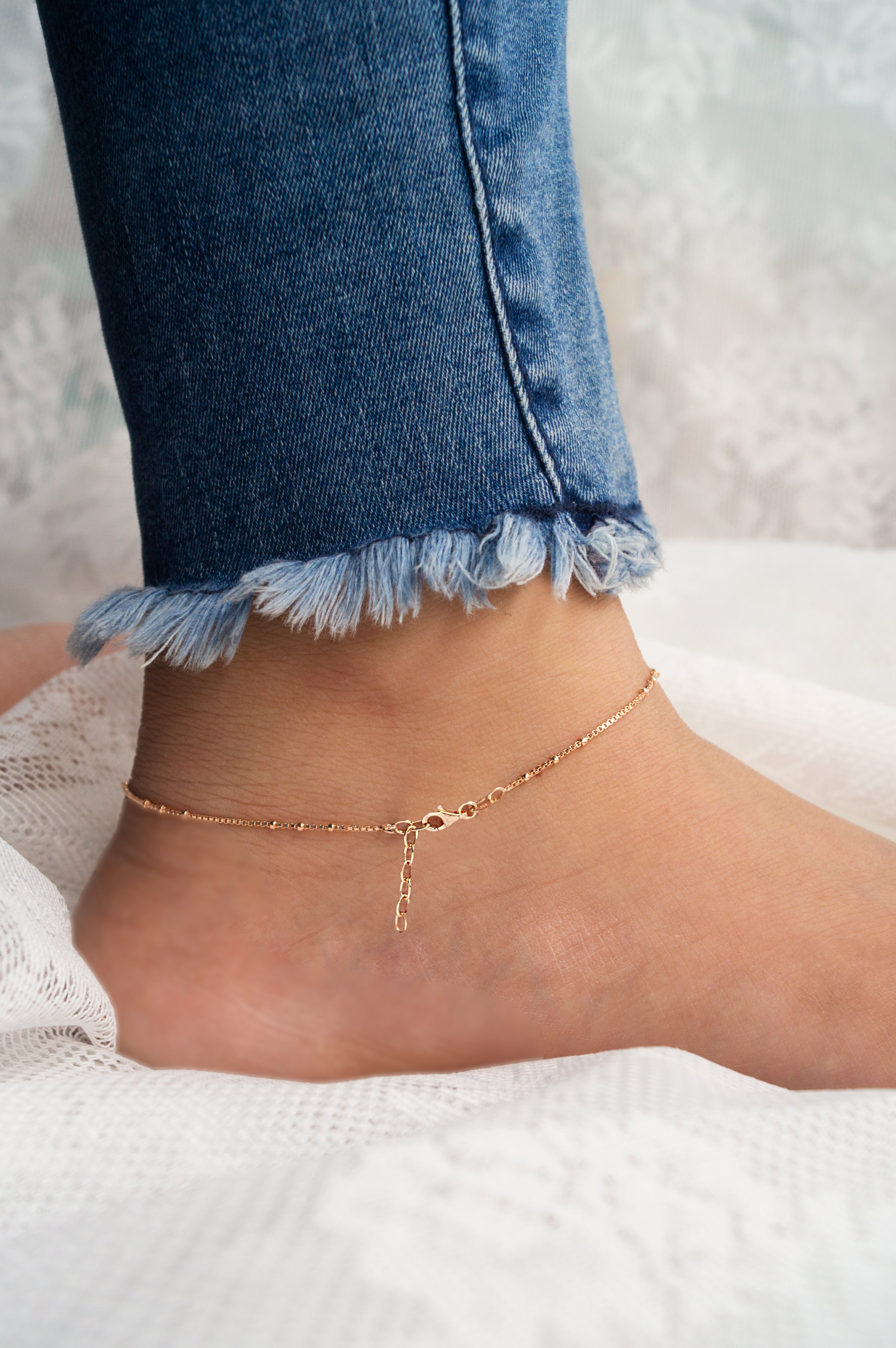 Gold plated 2025 silver anklets