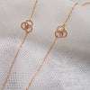 Interlinked Circle Rose Gold Plated Sterling Silver Anklets