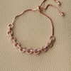 Trendy interlinked Rose Gold Plated Sterling Silver Pull Chain Bracelet