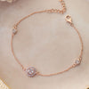 Minimal Cluster Rose Gold Plated Sterling Silver Chain Bracelet