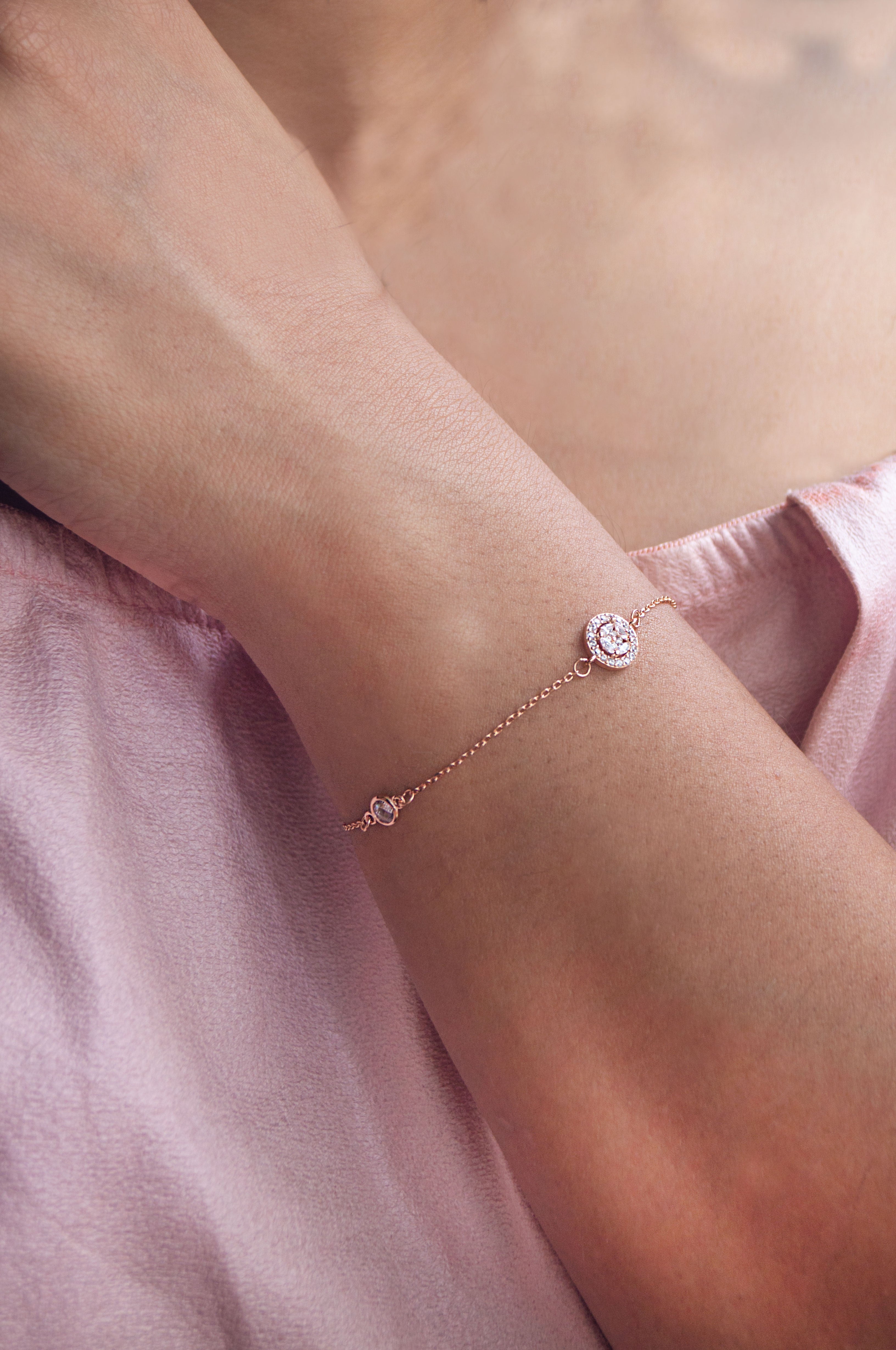 Buy SOHI Women's Minimal Embellished Bracelet - Rose Gold | Shoppers Stop