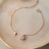 Moving Towards Your Heart Rose Gold Plated Sterling Silver Chain Bracelet