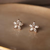 Ready For Spring Floral Rose Gold Plated Sterling Silver Earrings