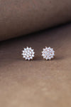 Glorious Floral Rose Gold Plated Stud Earrings - Mannash