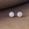 Glorious Floral Rose Gold Plated Sterling Silver Stud Earrings