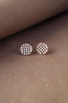 Cheque-Out These Rose Gold Plated Stud Earrings - Mannash
