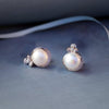Pearl Blossom Statement Sterling Silver Stud Earrings