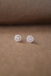 Dazzling Flower Rose Gold Plated Sterling Silver Earrings