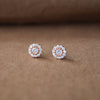 Dazzling Flower Rose Gold Plated Sterling Silver Earrings