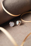 In Vogue Rose Gold Plated Statement Stud Earrings - Mannash
