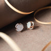 In Vogue Rose Gold Plated Statement Sterling Silver Stud Earrings