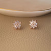 Oriana Floral Rose Gold Plated Sterling Silver Stud Earrings