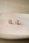 Ecentric Square Sterling Silver Stud Earrings