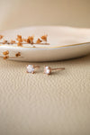 Classic Solitaire Sterling Silver Stud Earrings