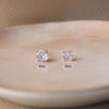 Classic Prong Solitaire Rose Gold Plated Sterling Silver Stud Earrings