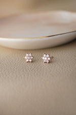 Shinning Flower Nakshatra Sterling Silver Stud Earrings