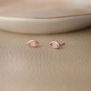 Cluster Eye Rose Gold Plated Sterling Silver Stud Earrings