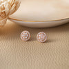 Radiant Cluster Rose Gold Plated Sterling Silver Stud Earrings