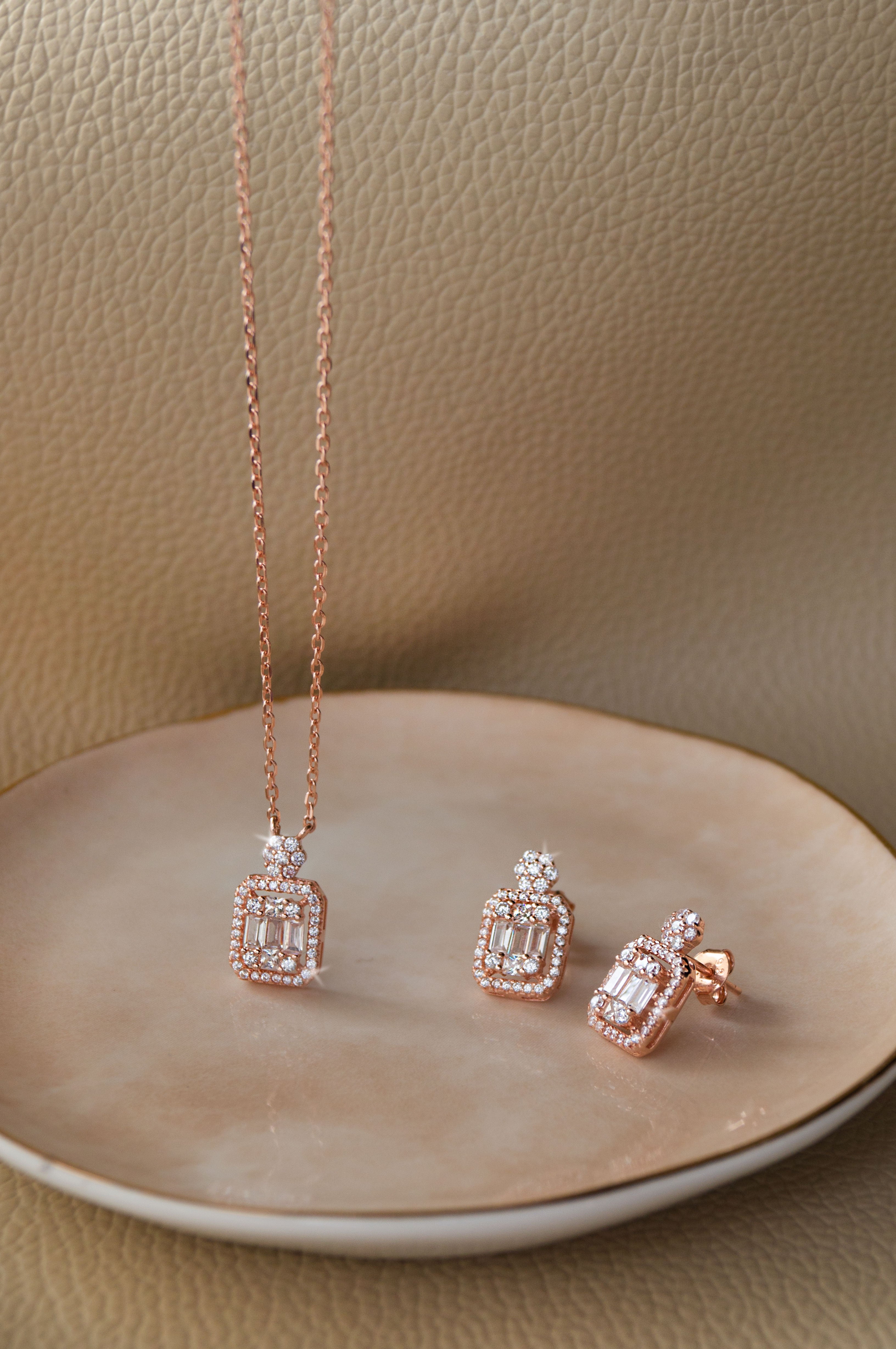 Rose Let's Shine Sterling Silver Pendant Set - Main Image