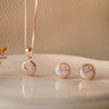 Little Circle Aura Rose Gold Plated Sterling Silver Pendant Set