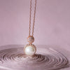 Blushing Pearl Rose Gold Plated Sterling Silver Pendant Necklace
