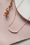Spakly Smile Rose Gold Plated Sterling Silver Pendant Necklace