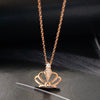 Princess's Crown Rose Gold Plated Sterling Silver Pendant Chain Necklace