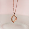 Sparkling Evil Eye Rose Gold Plated Sterling Silver Pendant Necklace