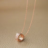 Ring-It-Up Rose Gold Plated Sterling Silver Pendant With Chain
