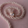 Just The Pretty Heart Rose Gold Plated Sterling Silver Pendant Nylon Thread Necklace
