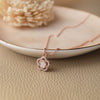 Mother Of Pearl Flower Rose Gold Plated Sterling Silver Pendant Chain Necklace