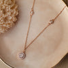 Minimal Cluster Rose Gold Plated Sterling Silver Chain Necklace
