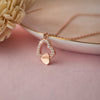 Always With Your Heart Rose Gold Plated Sterling Silver Chain Necklace