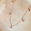 Little Charming Drops Rose Gold Plated  Sterling Silver Charm Necklace