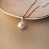 Encircled Pearl Rose Gold Plated Sterling Silver Pendant