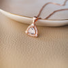 Dazzling Triangle Rose Gold Plated Sterling Silver Pendant