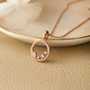 Blossom Circle Rose Gold Plated Sterling Silver Pendant