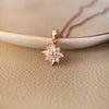 Oriana Floral Rose Gold Plated Sterling Silver Pendant