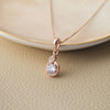 Stellar Solitaire Rose Gold Plated Sterling Silver Pendant