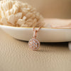 Radiant Cluster Rose Gold Plated Sterling Silver Pendant