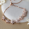 Flower Trail Rose Gold Plated Sterling Silver Pull Chain Bracelet
