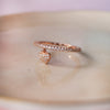 Heart Charm Rose Gold Plated Sterling Silver Ring