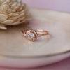 Holding It For You Solitaire Rose Gold Plated Sterling Silver Ring