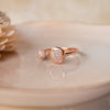 With A Open Heart Rose Gold Plated Sterling Silver Ring