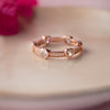 Forever Heart Rose Gold Plated Sterling Silver Ring