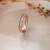 Sleek And Twisty Rose Gold Plated Sterling Silver Ring