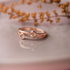 Far Yet Together Hearts Rose Gold Plated  Sterling Silver Ring