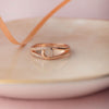 Linked With A Loop Rose Gold Plated Sterling Silver Ring