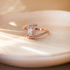 Bold & Elegant Solitaire Statement Rose Gold Plated Sterling Silver Ring
