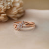 Heart Blossom Rose Gold Plated Sterling Silver Ring